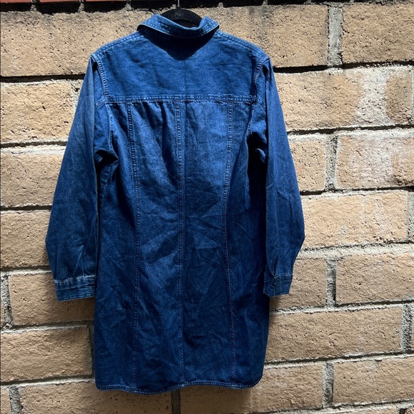 Bongo jeans long sleeve midi denim‎ dress/jacket size 8/M - Picture 4 of 14